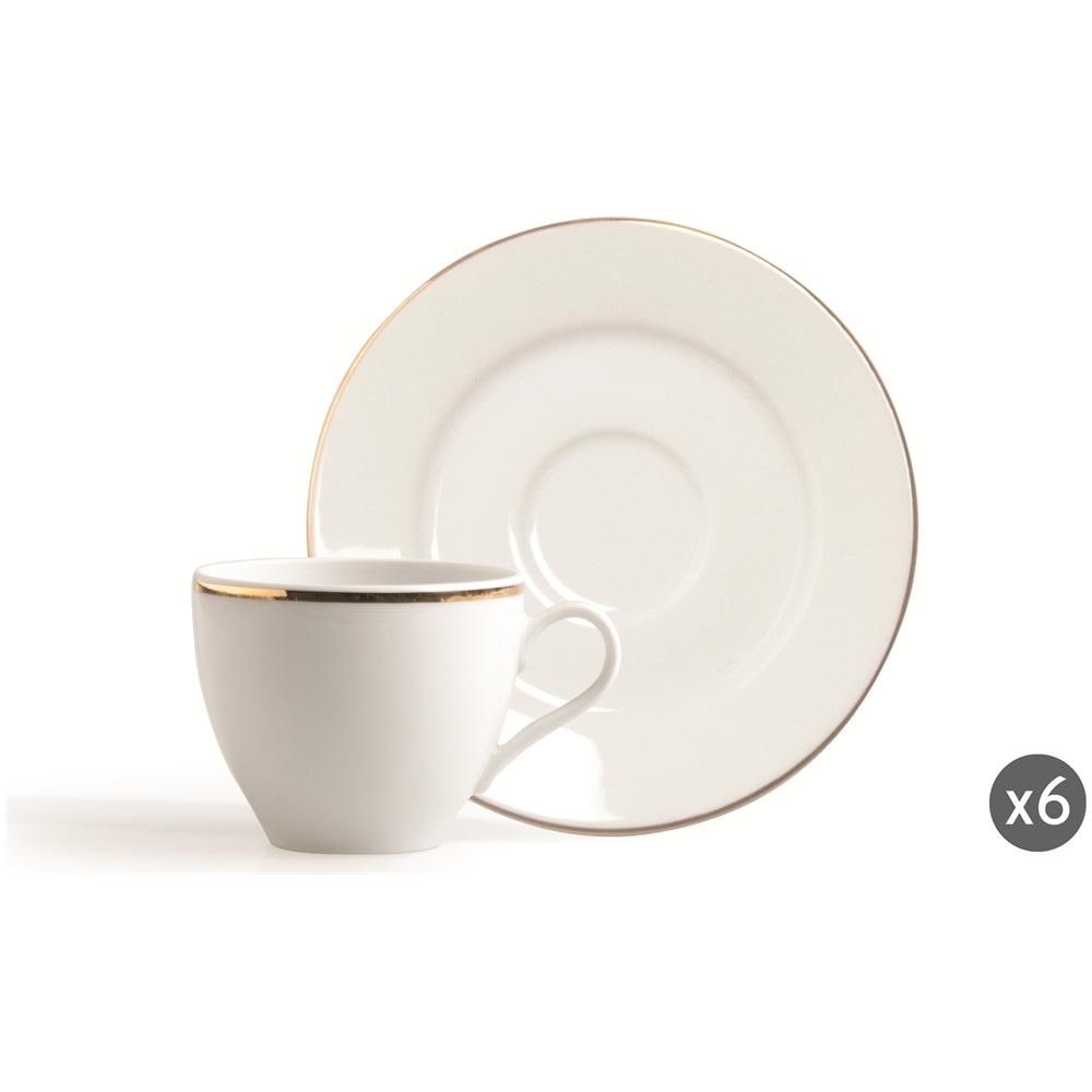 Set 6 tazzine caffŠ con piattino Gold. - Foto 1