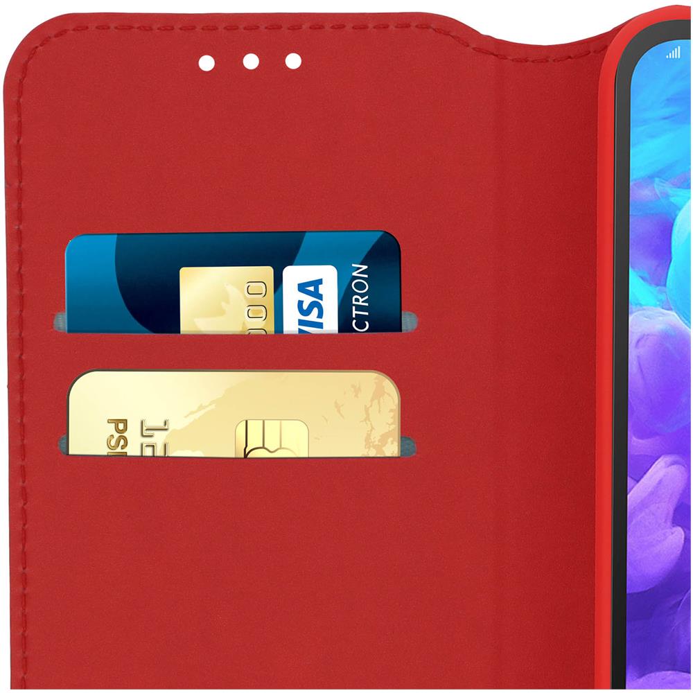 Custodia Huawei Y5 2019 Portacarte Funzione Supporto Rosso - Foto 2