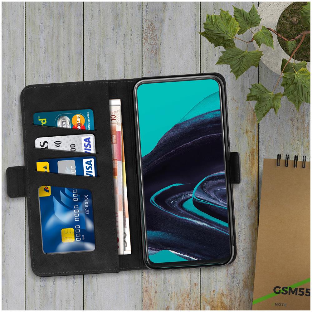 Custodia Oppo Reno 2 Sportellino Portacarte Funzione Supporto Video Nero - Foto 2