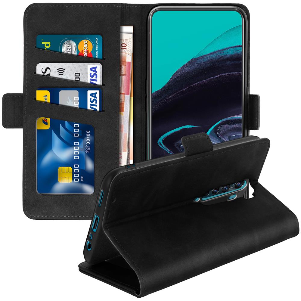 Custodia Oppo Reno 2 Sportellino Portacarte Funzione Supporto Video Nero - Foto 1