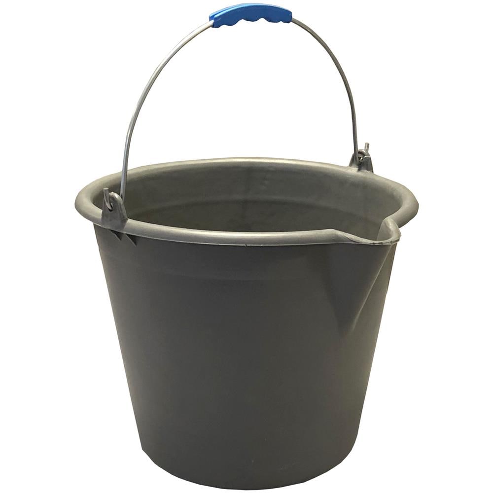 Secchio Industriale In Plastica Da 15 Litri Con Becco E Manico In Acciaio - Grigio - Foto 1