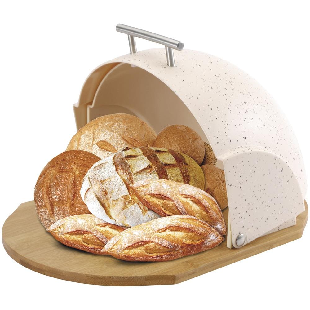 Mr-1678-br Portapane, Coperchio Scorrevole, Design Moderno, Bread Box Beige - Foto 1