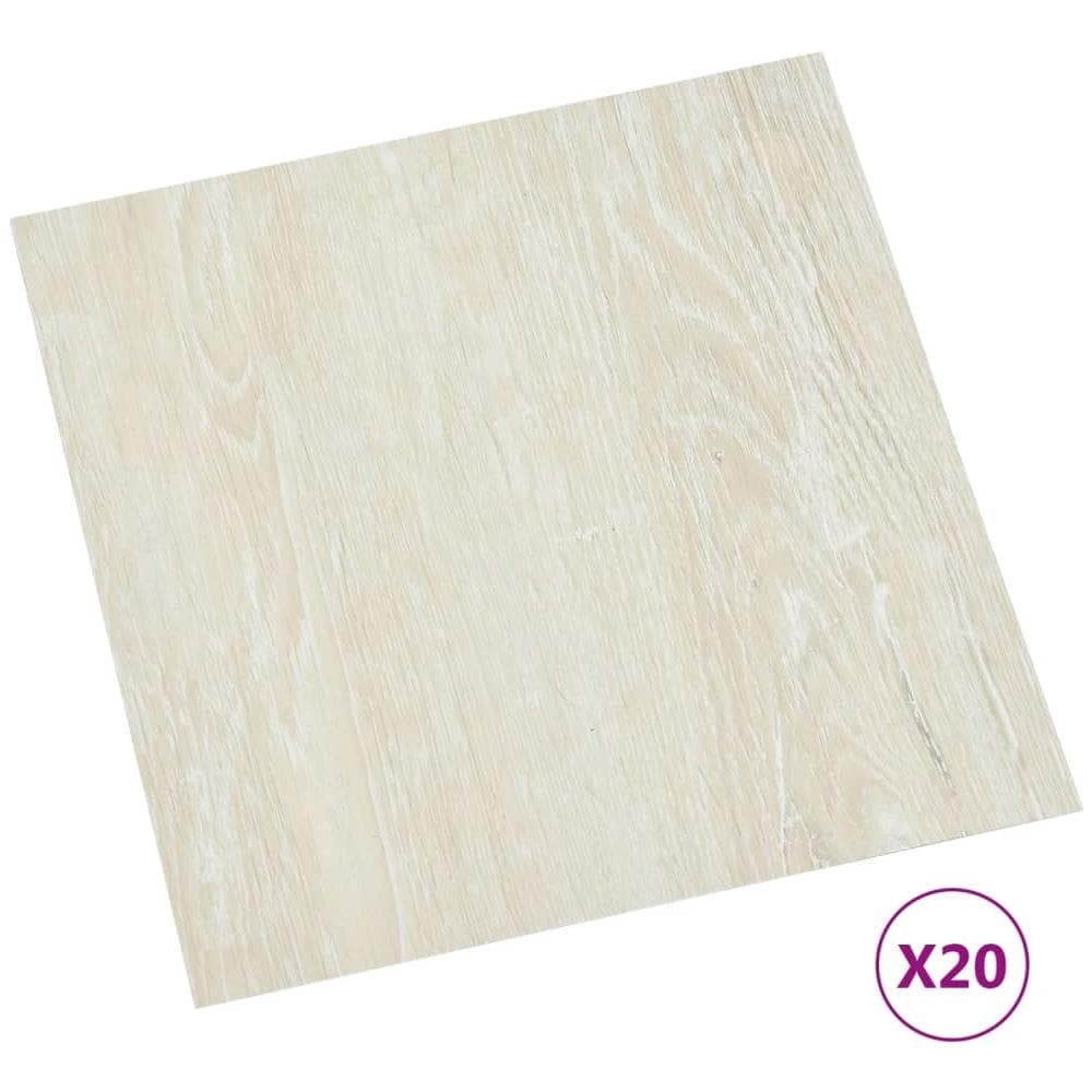 Listoni per Pavimenti Autoadesivi 20 pz in PVC 1,86 m² Crema - Foto 1