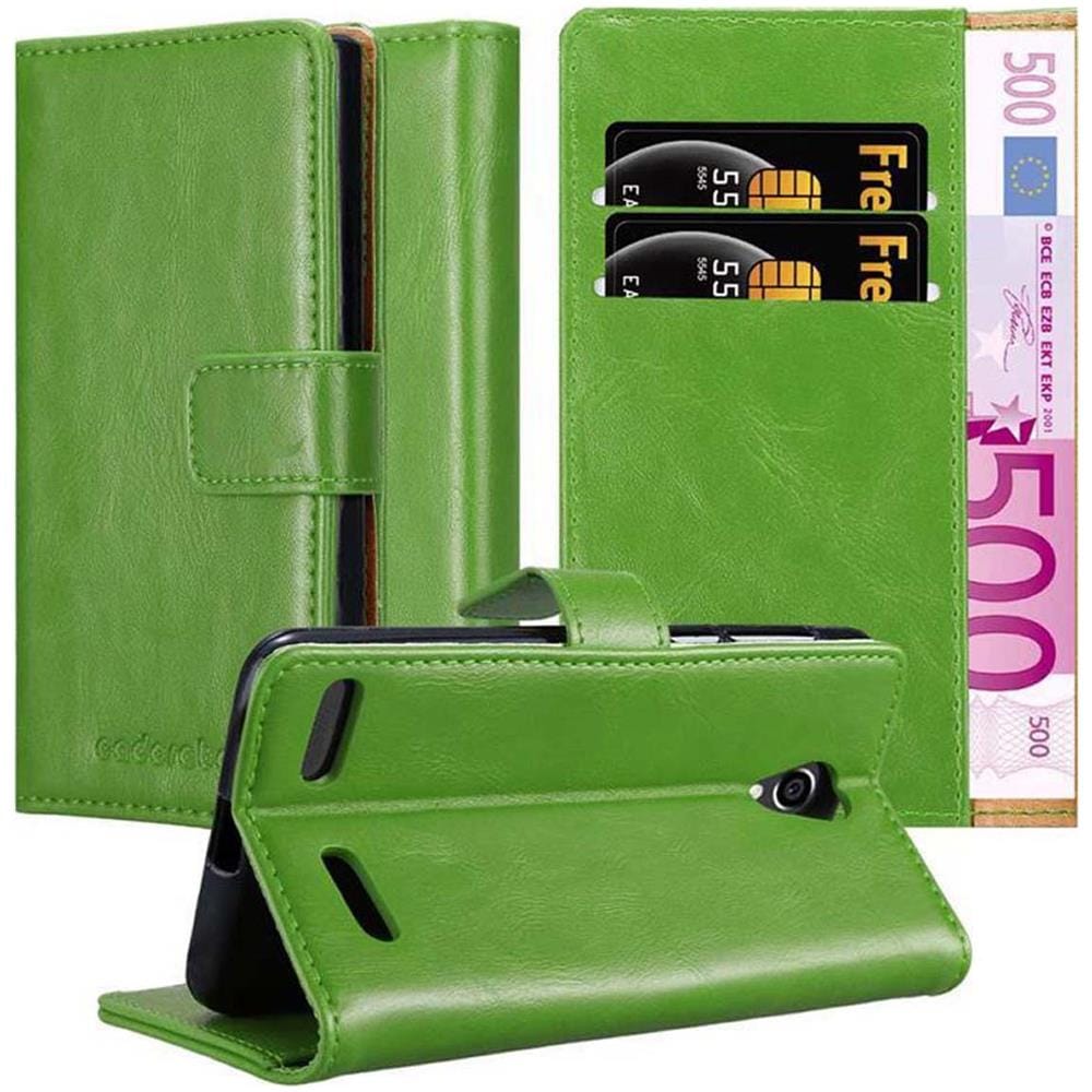Custodia Compatibile Con Zte Blade L7 In Verde Erbe - Coperchio Protettiva Con Chiusura Magnetica, Funzione Stand E Tasca Per Le Carte - Foto 1