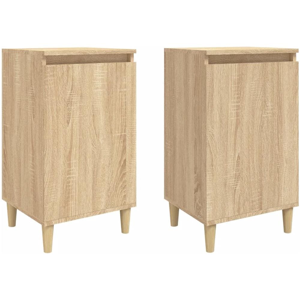 Comodini 2 Pz Rovere Sonoma 40x35x70 Cm In Legno Multistrato - Foto 2