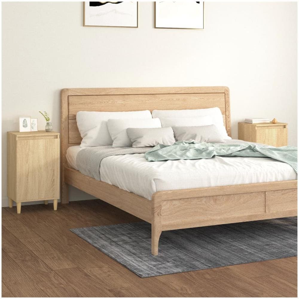 Comodini 2 Pz Rovere Sonoma 40x35x70 Cm In Legno Multistrato - Foto 1