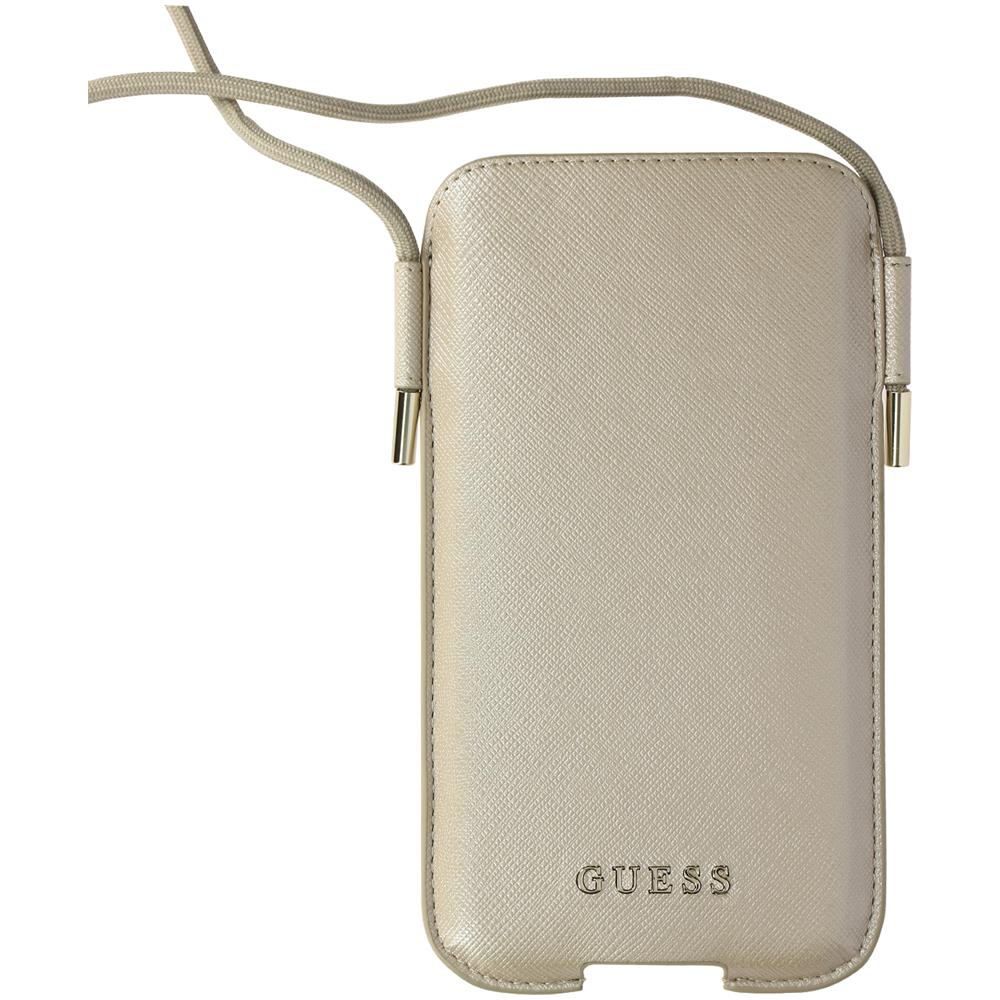 Custodia Smartphone Da 6,1 Pollici Effetto Pelle Tracolla Guess Saffiano Nero - Foto 2