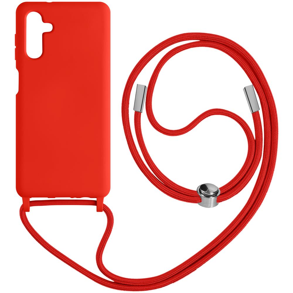 Cover Cordino Per Samsung Galaxy A14 5g E 4g Collana / Tracolla 80 Cm Rossa - Foto 1