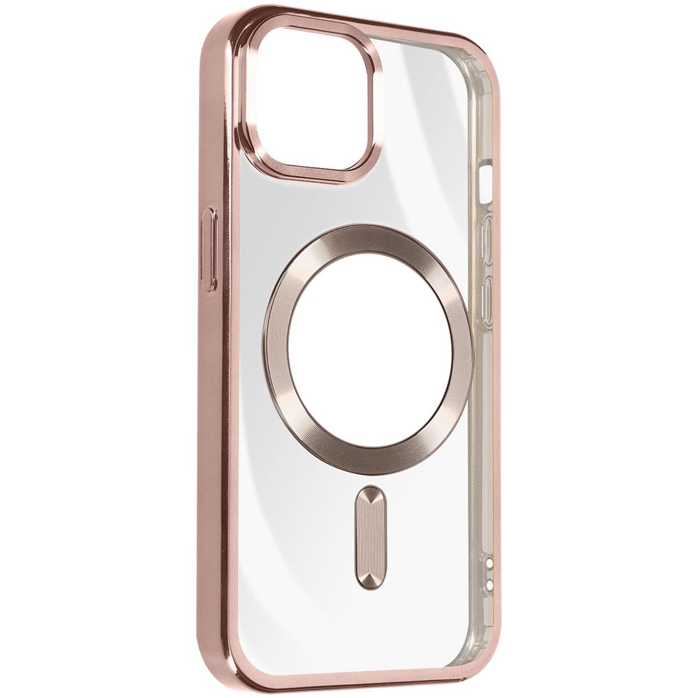 Cover Magsafe Per Iphone 15 Plus Silicone Bordo Cromato Rosa - Foto 5
