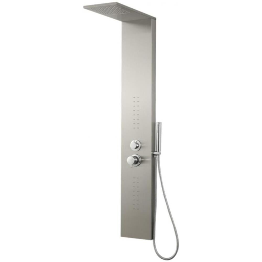 Colonna Doccia Attrezzata Easy In Acciaio Inox Con Cascata Spazzolata 150x23x53 - Foto 1