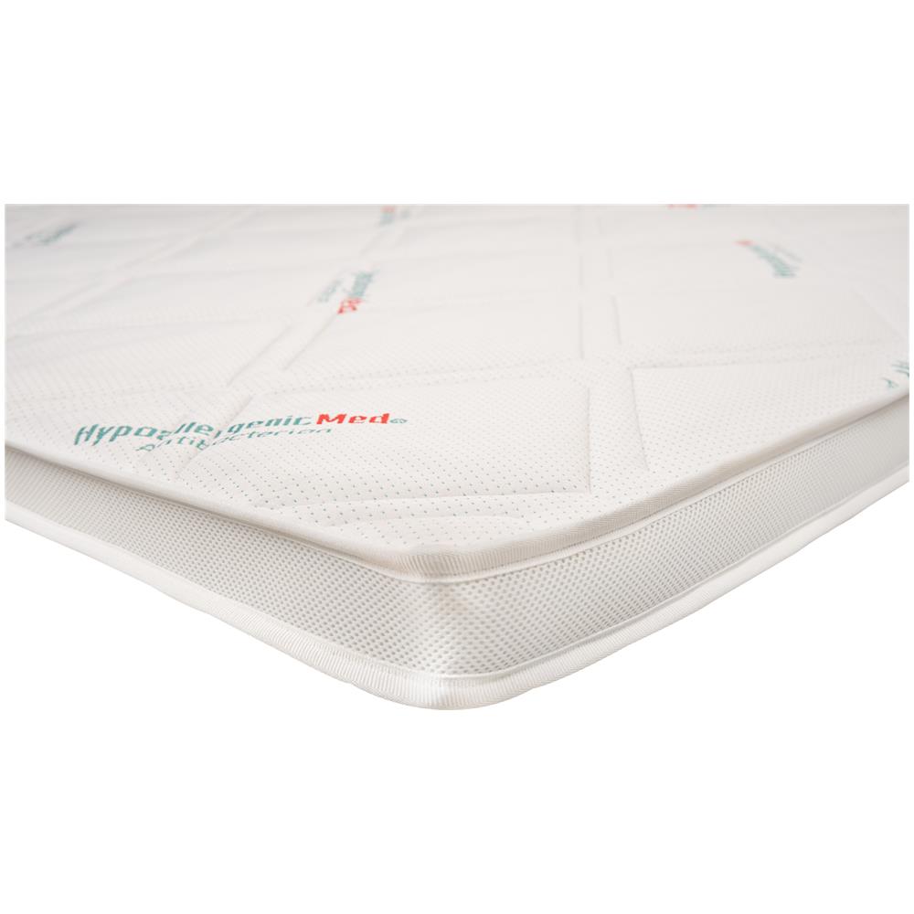 Topper Hypoallergenicmed Ideale Per Chi Soffre Di Allergie, In Memory Foam Con Rivestimento Sfoderabile, Dimensione 120x200x5 Cm, Ideale Per Materasso Da Una Piazza E Mezza, Certificato Oeko-tex - Foto 2
