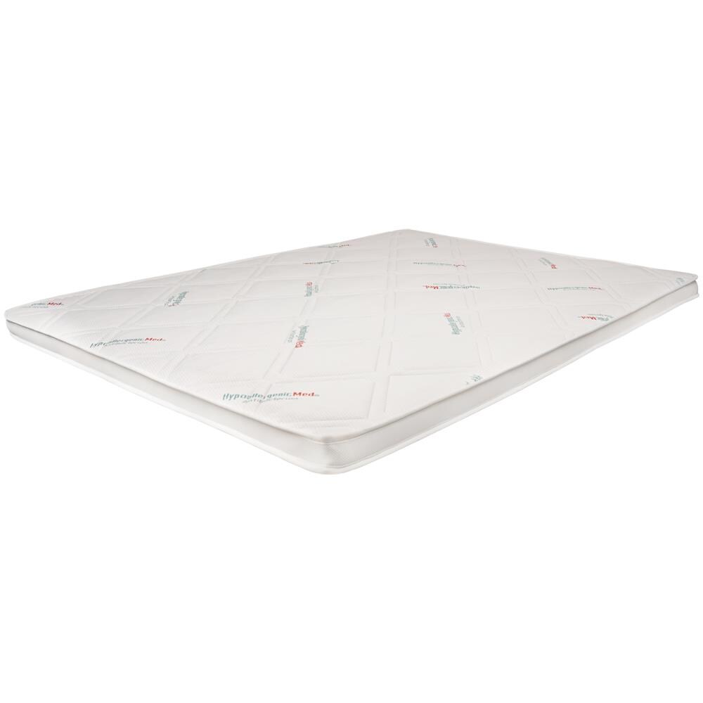 Topper Hypoallergenicmed Ideale Per Chi Soffre Di Allergie, In Memory Foam Con Rivestimento Sfoderabile, Dimensione 120x200x5 Cm, Ideale Per Materasso Da Una Piazza E Mezza, Certificato Oeko-tex - Foto 1