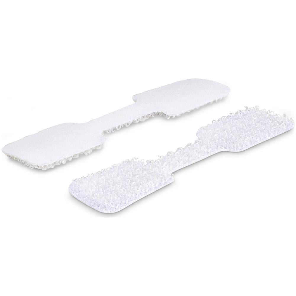 Etichette per cavi da 9cm, confezione da 100, bianco, Etichette per la gestione cavi con fissaggio a strappo, etichette segnacavi scrivibili - Foto 1