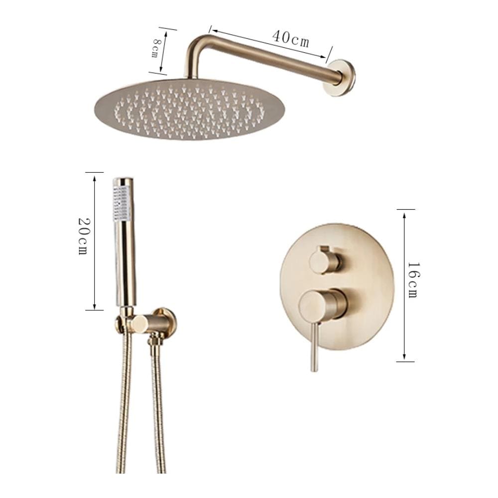 Set miscelatore doccia, Blackswan, tipo M69.2, modello oro opaco, misura 25 cm - Foto 2