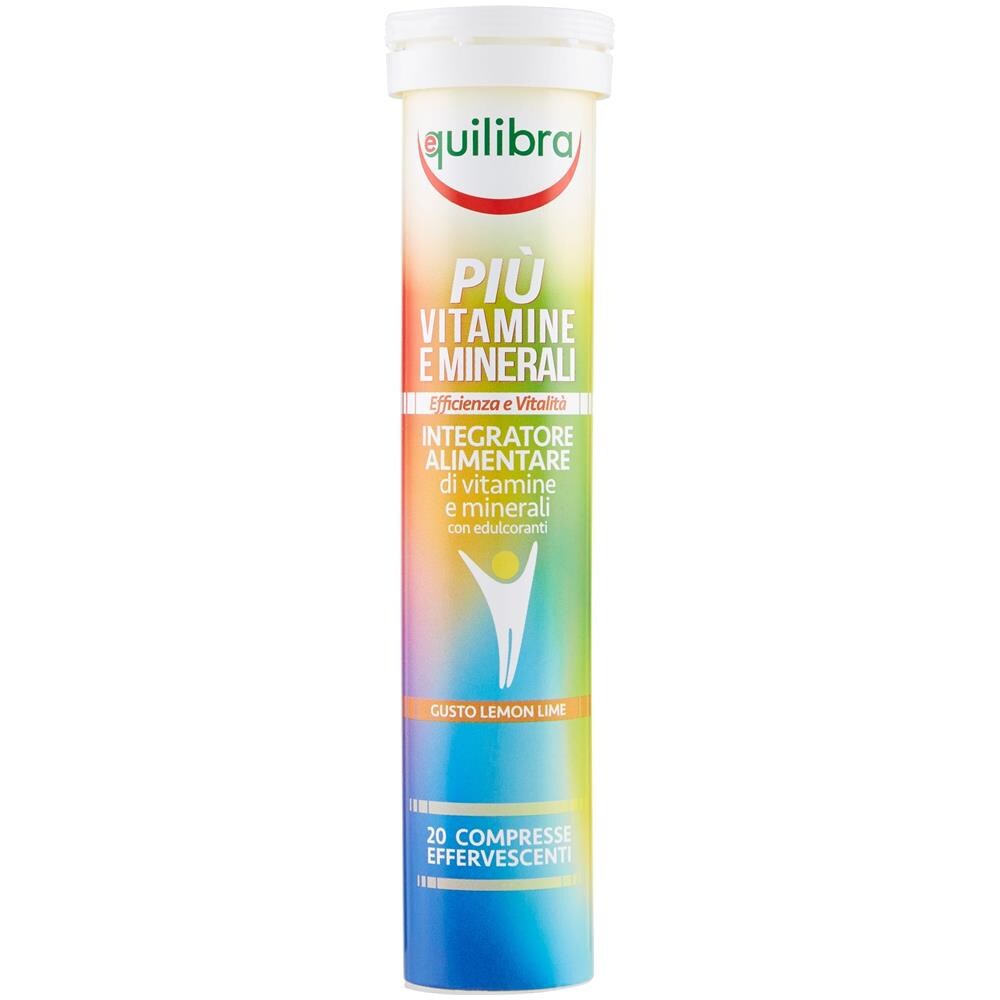 Piu' Vitamine e Minerali Gusto Lemon Lime 20 Compresse Efferfescenti - Foto 1