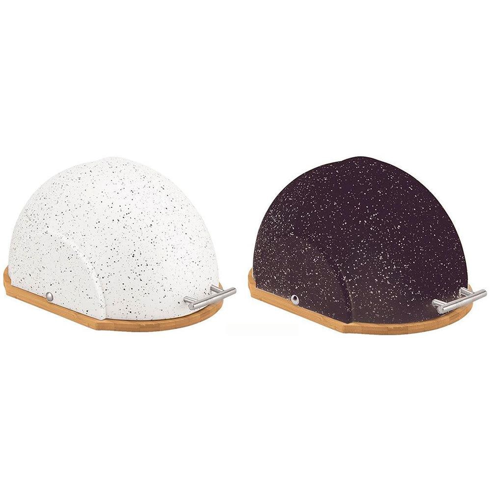 Mr-1678-g Portapane, Coperchio Scorrevole, Design Moderno, Bread Box Bianco - Foto 2
