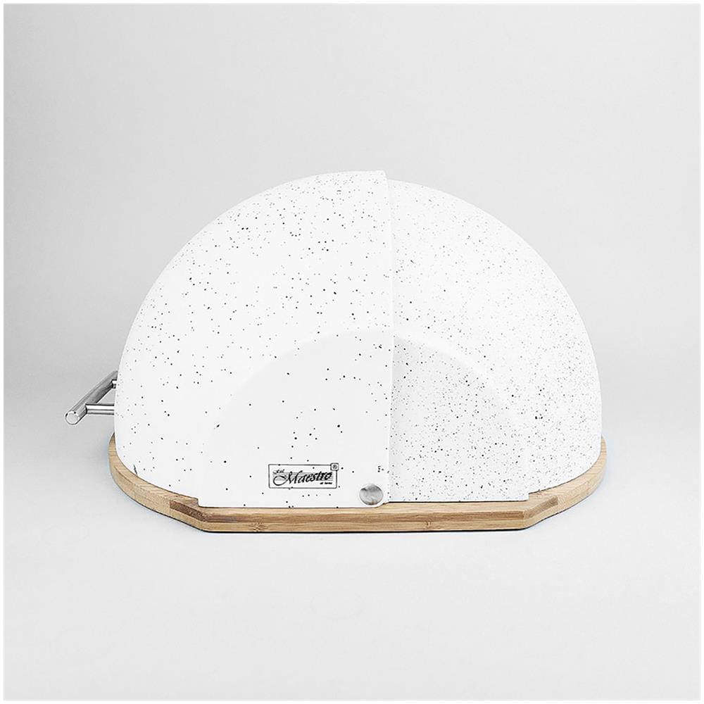 Mr-1678-g Portapane, Coperchio Scorrevole, Design Moderno, Bread Box Bianco - Foto 6