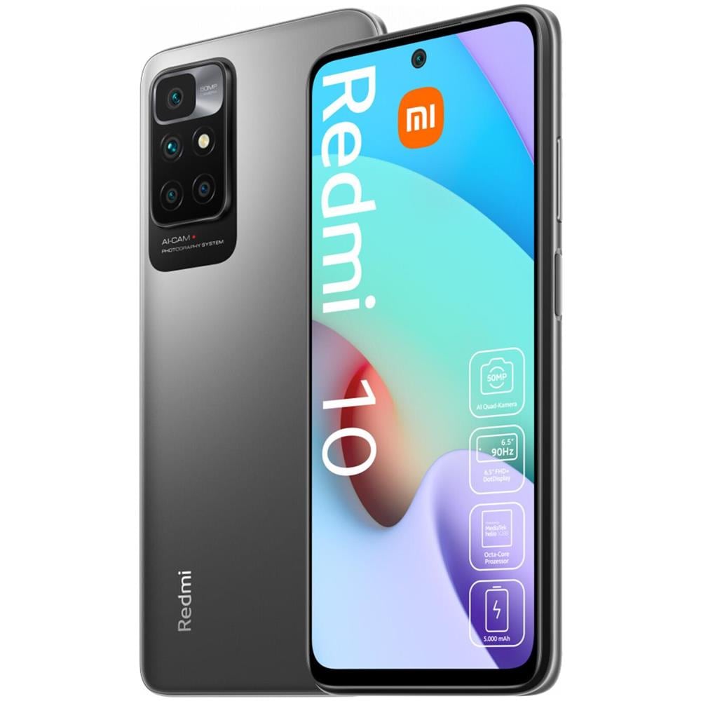 Redmi 10 4G 64GB 4GB Ram Display 6.5" Doppia SIM Android 11 USB tipo-C 5000 mAh Grigio - Foto 6