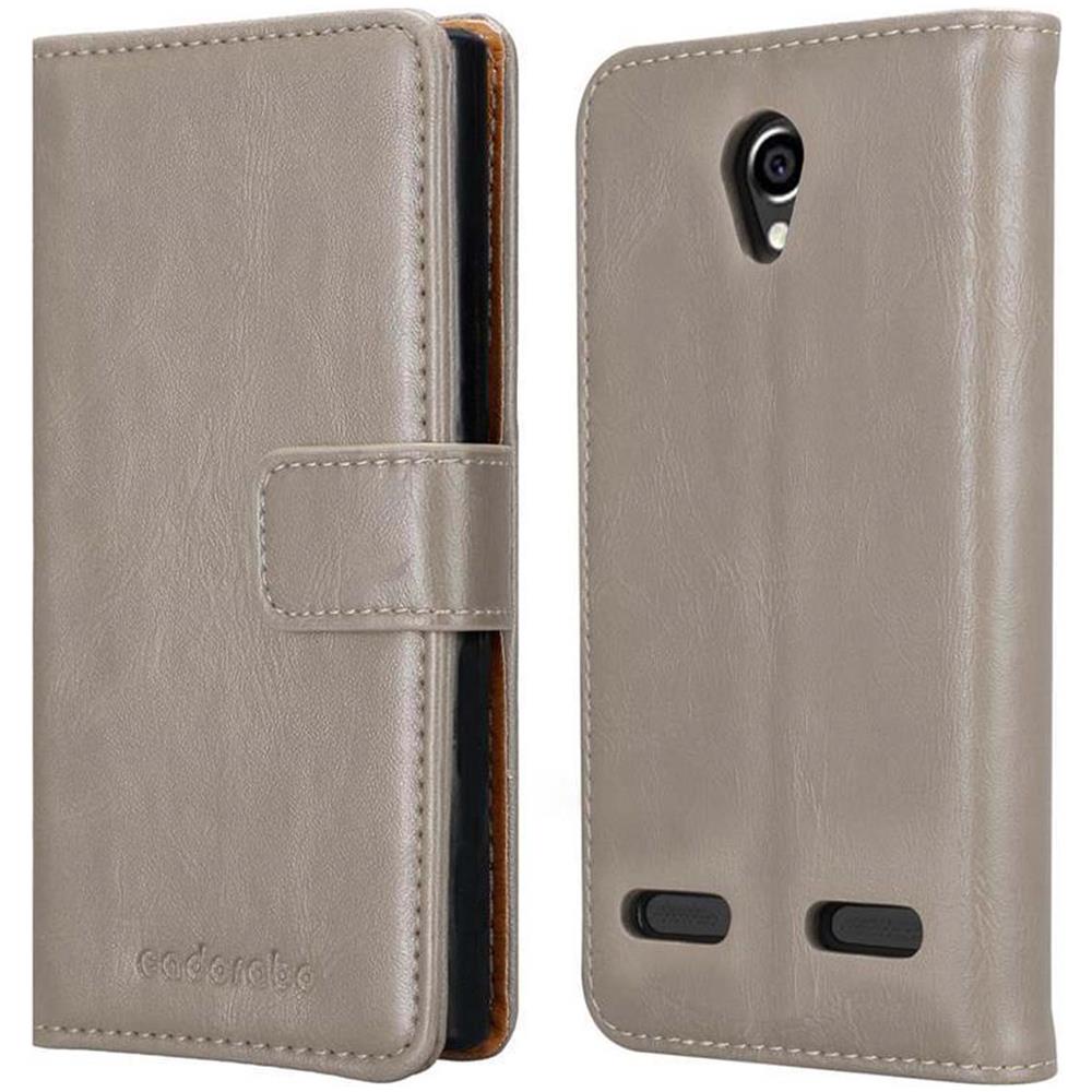 Custodia Compatibile Con Zte Blade L7 In Marrone Cappuccino - Coperchio Protettiva Con Chiusura Magnetica, Funzione Stand E Tasca Per Le Carte - Foto 7