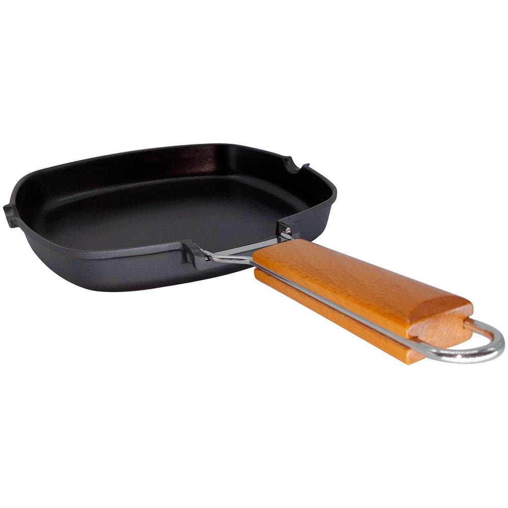 Bistecchiera Ondulata con Dimensioni 28x28 cm Antiaderente Senza PFOA Colore Nero - Foto 4