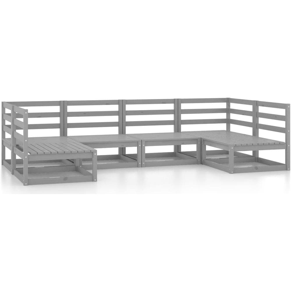 Set Divani da Giardino 6 pz in Legno Massello di Pino - Foto 2