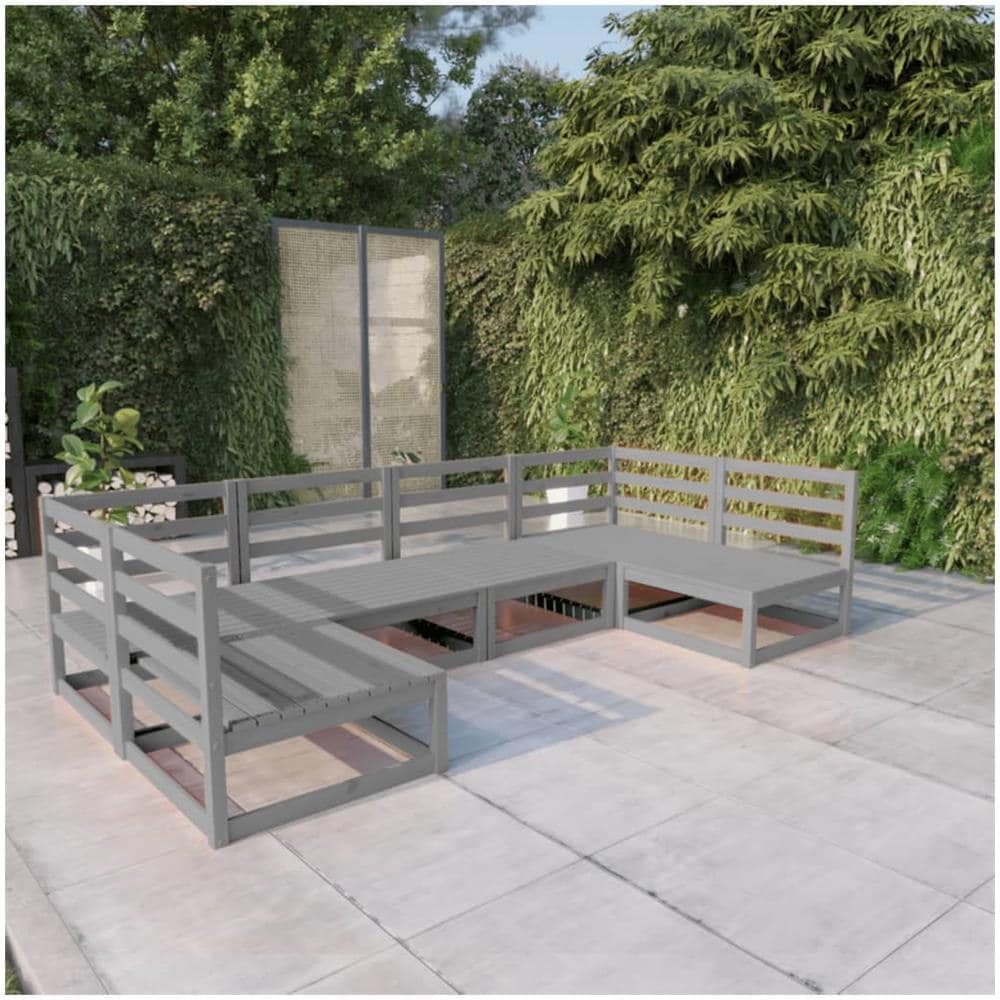 Set Divani da Giardino 6 pz in Legno Massello di Pino - Foto 1