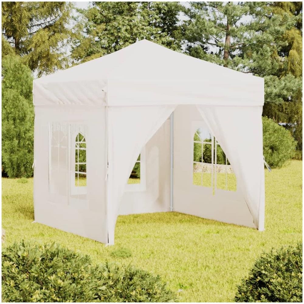 Tenda Per Feste Pieghevole Con Pareti Laterali Bianco 2x2 M - Foto 1