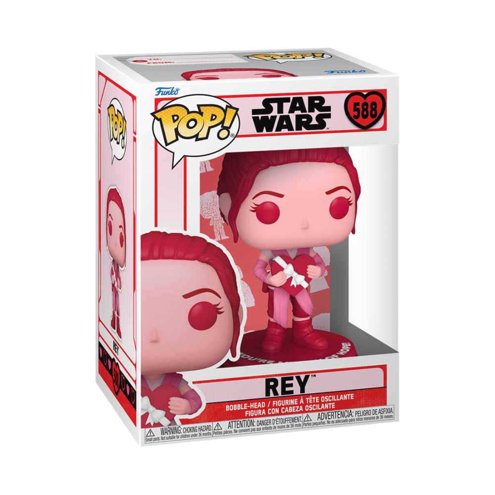 Star Wars Pop! Valentines S3 Rey Vinyl Figure 9 Cm - Foto 1