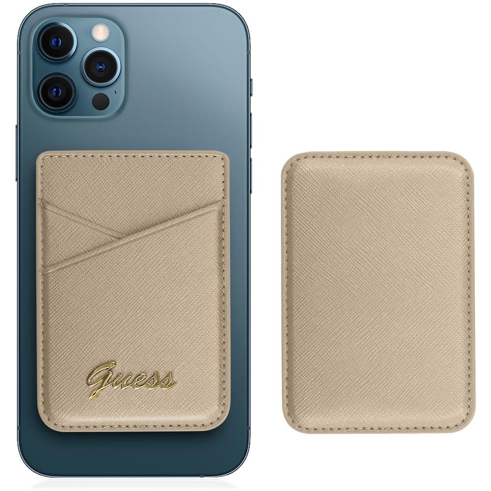 Indossa La Tua Eleganza Con Il Portafoglio Per Schede Guwmssaslgo Magsafe Saffiano Oro /oro. - Foto 1