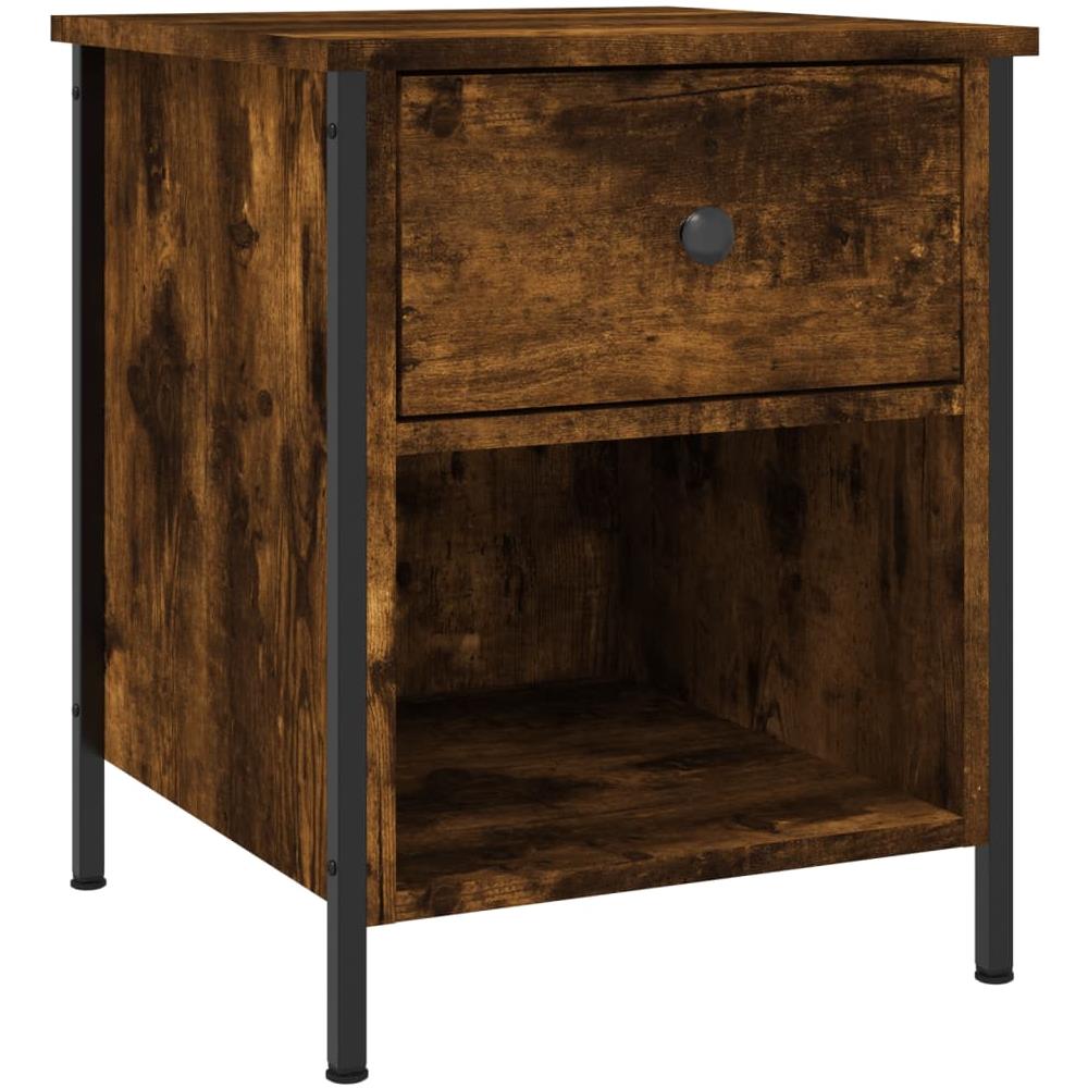 Comodino Rovere Fumo 40x42x50 Cm Legno Multistrato - Foto 1