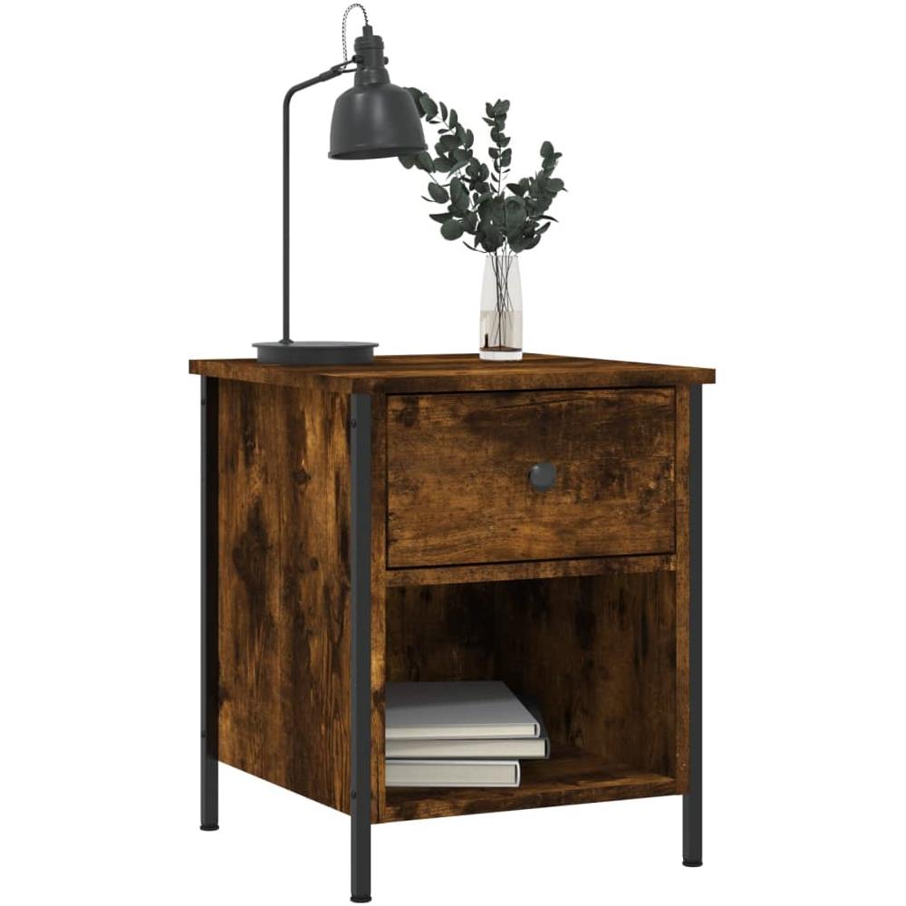 Comodino Rovere Fumo 40x42x50 Cm Legno Multistrato - Foto 2