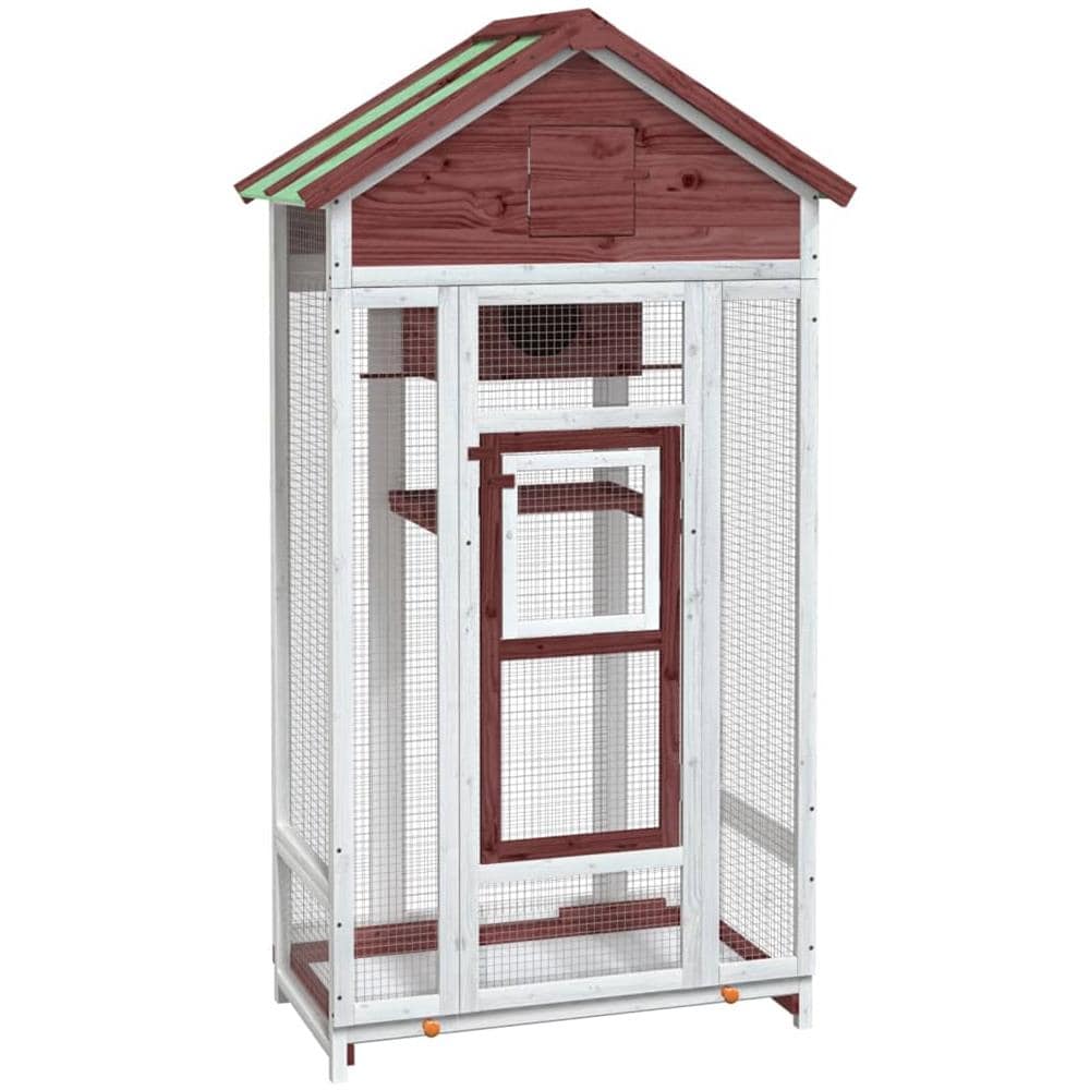 Casetta per Uccelli Moka 91,5x53x170 cm Legno Massello Pino - Foto 2