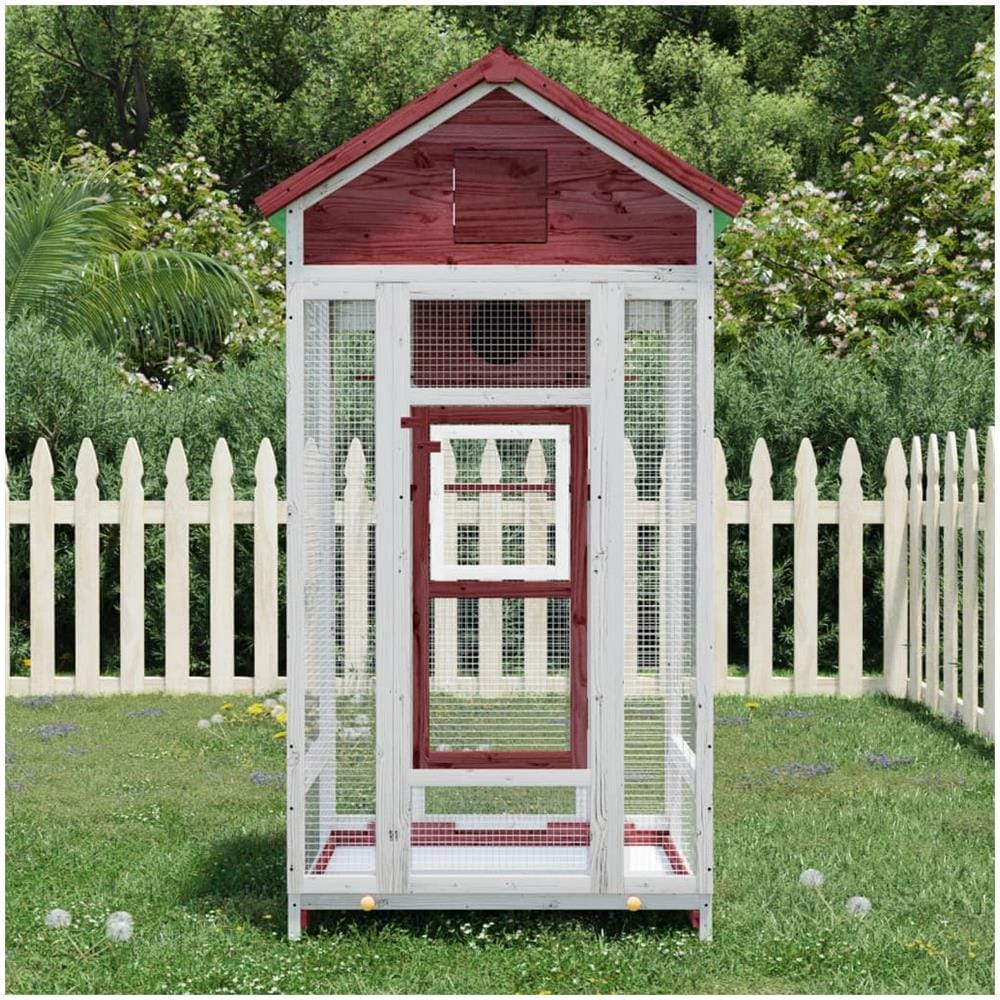 VidaXL Casetta Per Uccelli Con 5 Camere Per Passeri: In Legno Di Abete, Misura 68x15x21 Cm, Con Sportelli Apribili Per Pulizia - 2