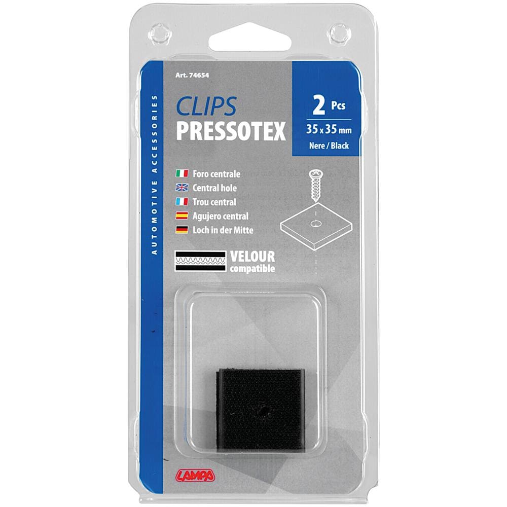 Clips Pressotex, Foro Centrale, Set 2 Pz - 35x35 Mm - Foto 2