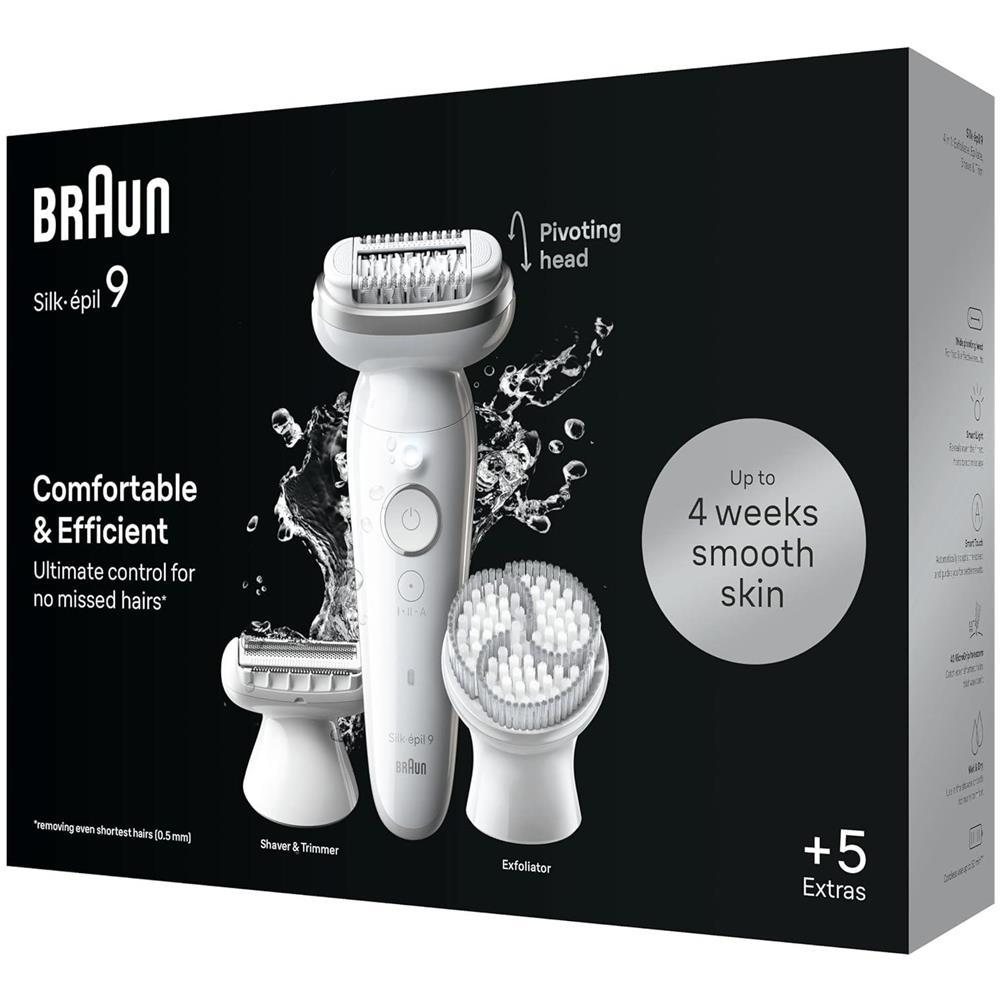 Epilatore Ricaricabile Wet & Dry Silk-épil 9-061 Series 9 Colore Bianco /Argento - Foto 7