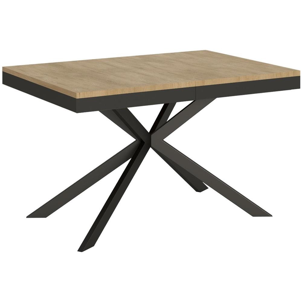 Tavolo allungabile 90x160/264 cm Plaker Evolution quercia natura telaio antracite - Foto 1