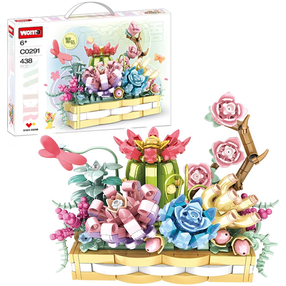 Set blocchi da costruzione 438 Pezzi Vaso di Fiori per bambini - Foto 1