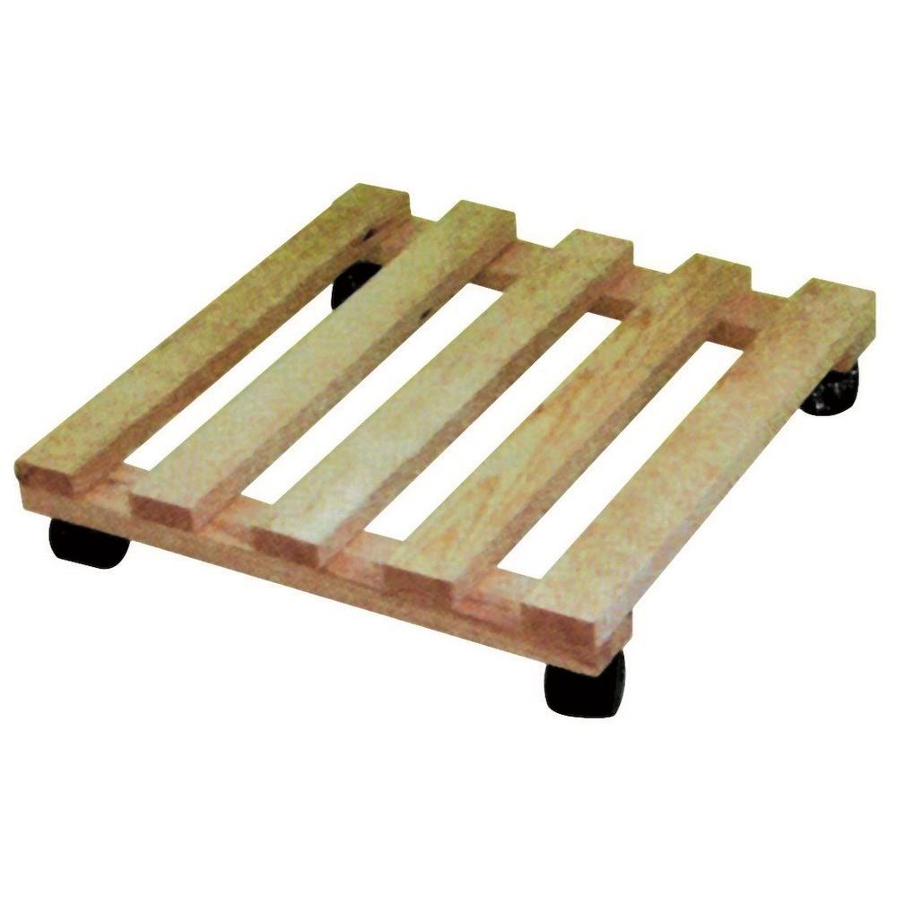 Supporto Movibile per Vasi in Legno Verniciato Quadrato - Foto 1