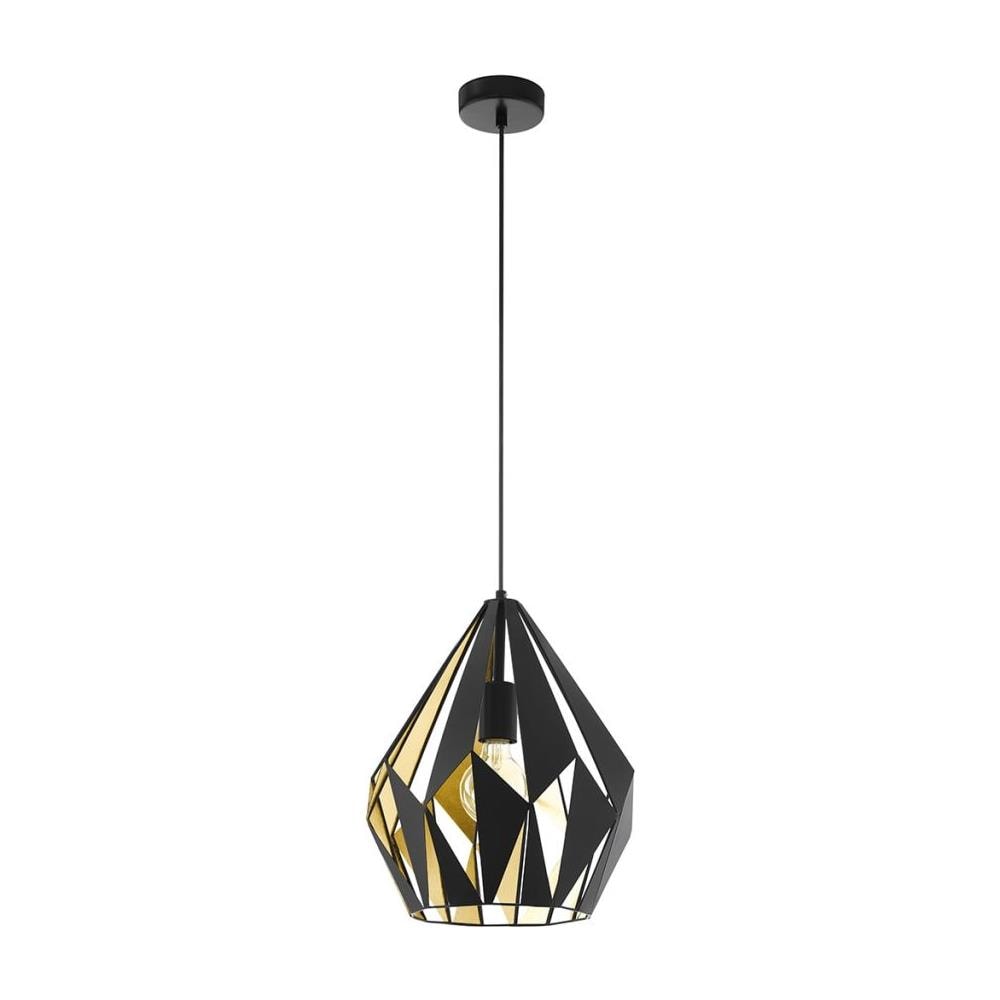 Lampada A Sospensione Carlton 1 Bianco E Oro 49931 - Foto 1