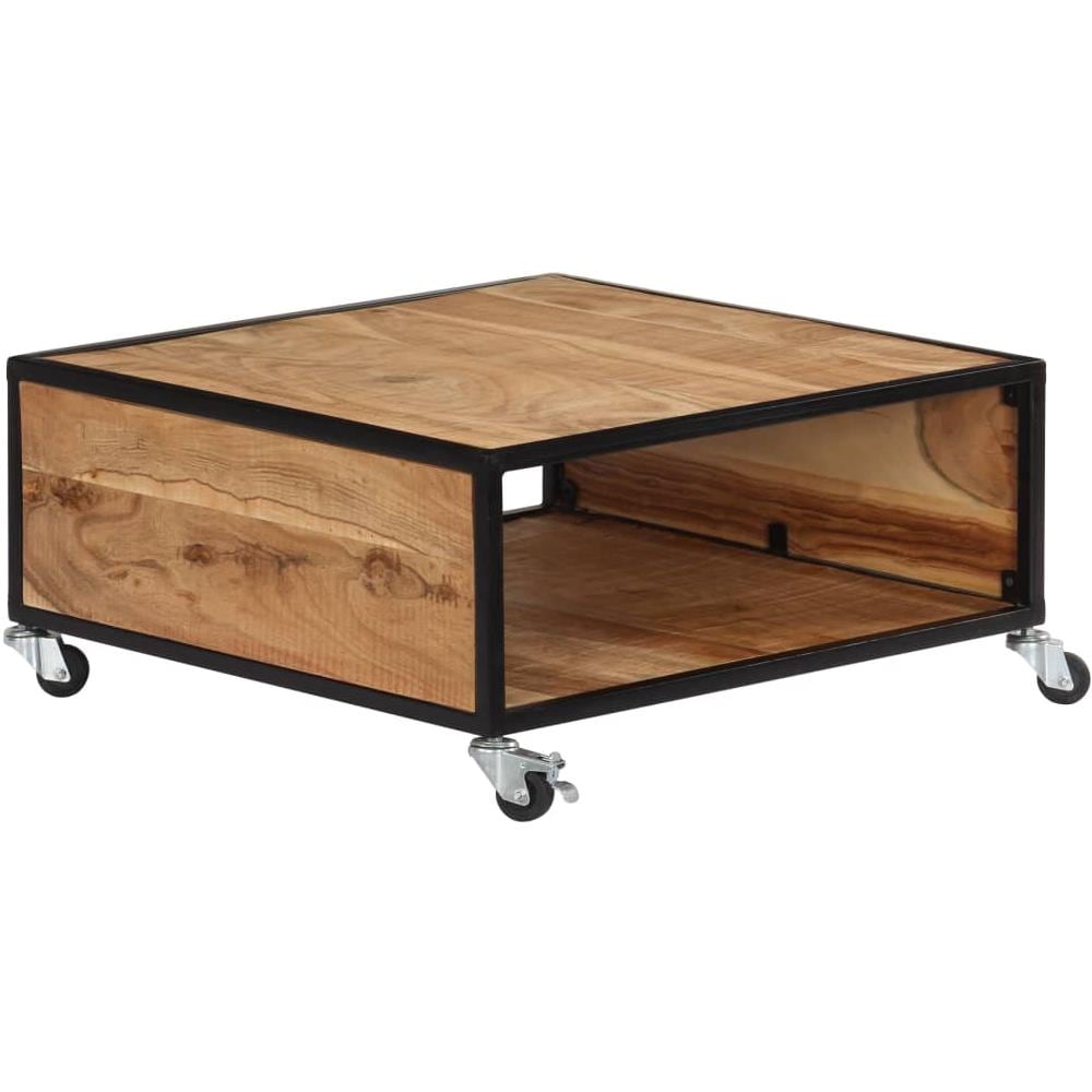 Tavolino da Salotto 70x70x32 cm in Legno Massello d'Acacia - Foto 1