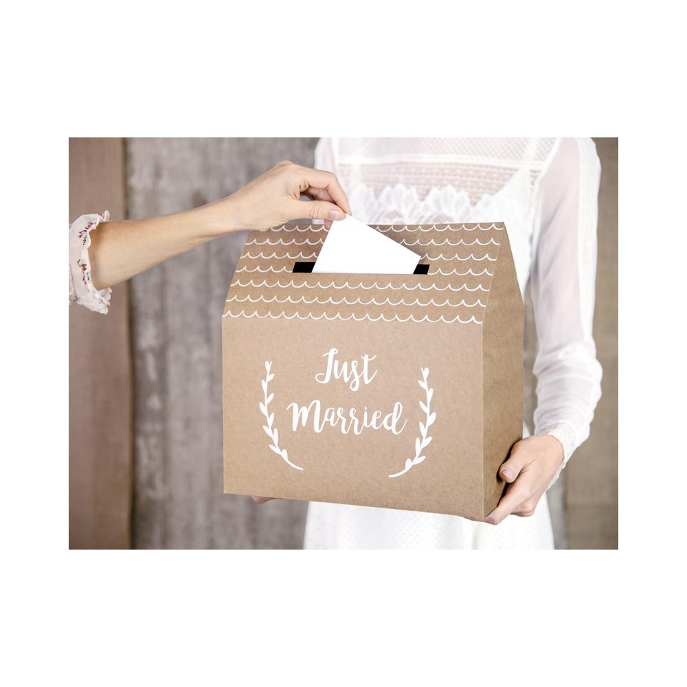 Partydeco - Urna In Cartone Kraft Casa Just Married - Foto 2