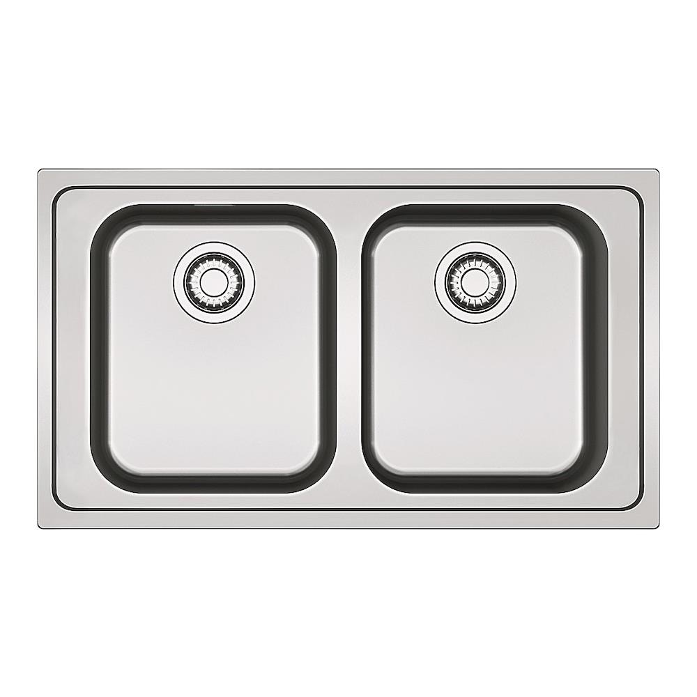 Rpx620 Lavello 86 Cm 2 Vasche Rapid Inox Satinato - Foto 1