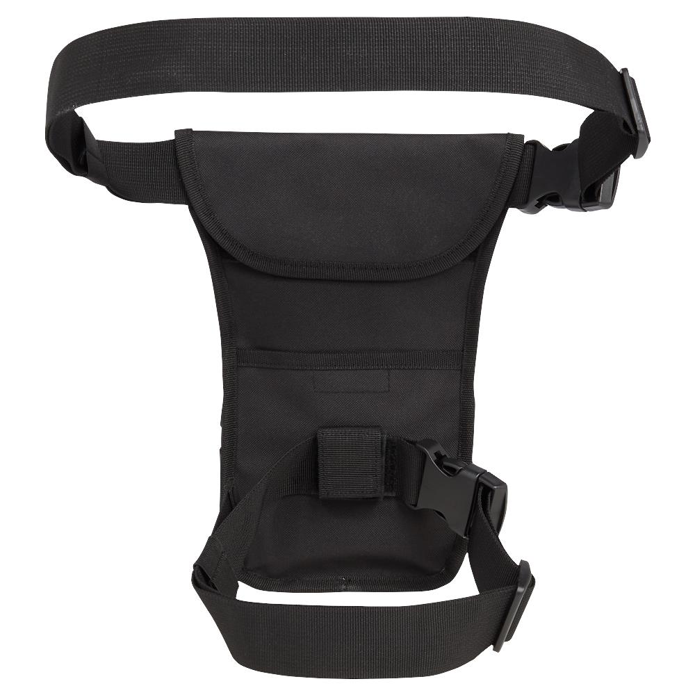 Marsupio Cosciale Borsello Nero Da Moto Trekking Porta Chiavi Borraccia - Foto 2