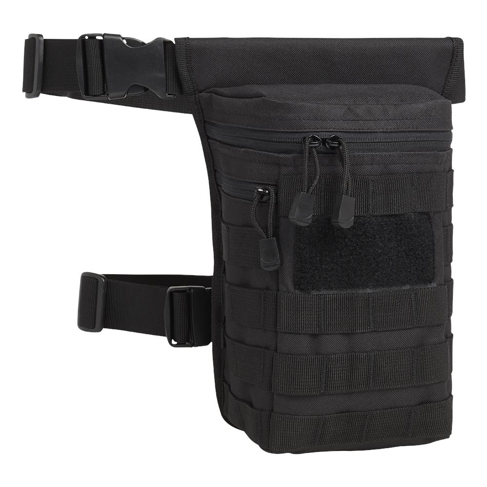 Marsupio Cosciale Borsello Nero Da Moto Trekking Porta Chiavi Borraccia - Foto 1