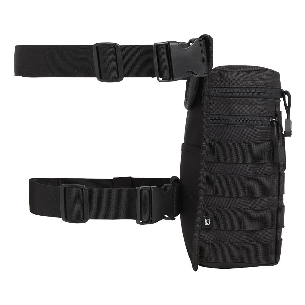 Marsupio Cosciale Borsello Nero Da Moto Trekking Porta Chiavi Borraccia - Foto 5