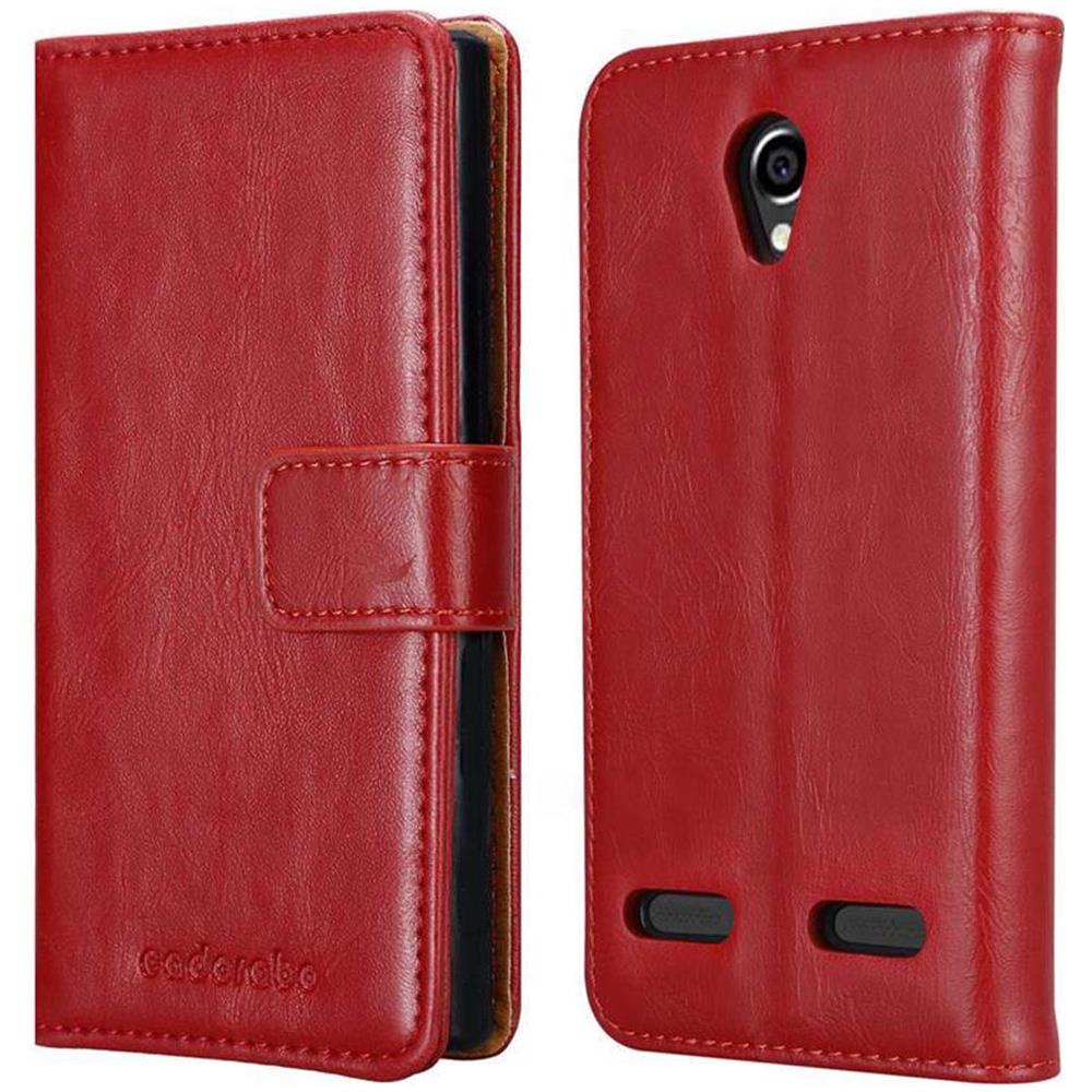 Custodia Compatibile Con Zte Blade L7 In Rosso Vinaccia - Coperchio Protettiva Con Chiusura Magnetica, Funzione Stand E Tasca Per Le Carte - Foto 7