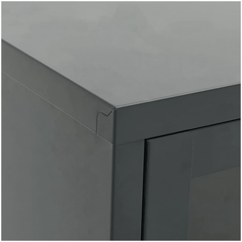 Mobile Tv Antracite 105x35x52 Cm In Acciaio E Vetro - Foto 10