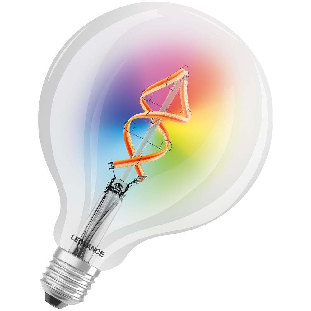 Ledvance Smart Led Lampada Con Tecnologia Wifi, E27, Colori Rgb Modificabili, Forma Globo, Filamento Colorato Come Luce Dell'umore, Sostituzione Per Lampadine Convenzionali Da 60w, Controllabile Con Alexa, Google & App - Foto 1