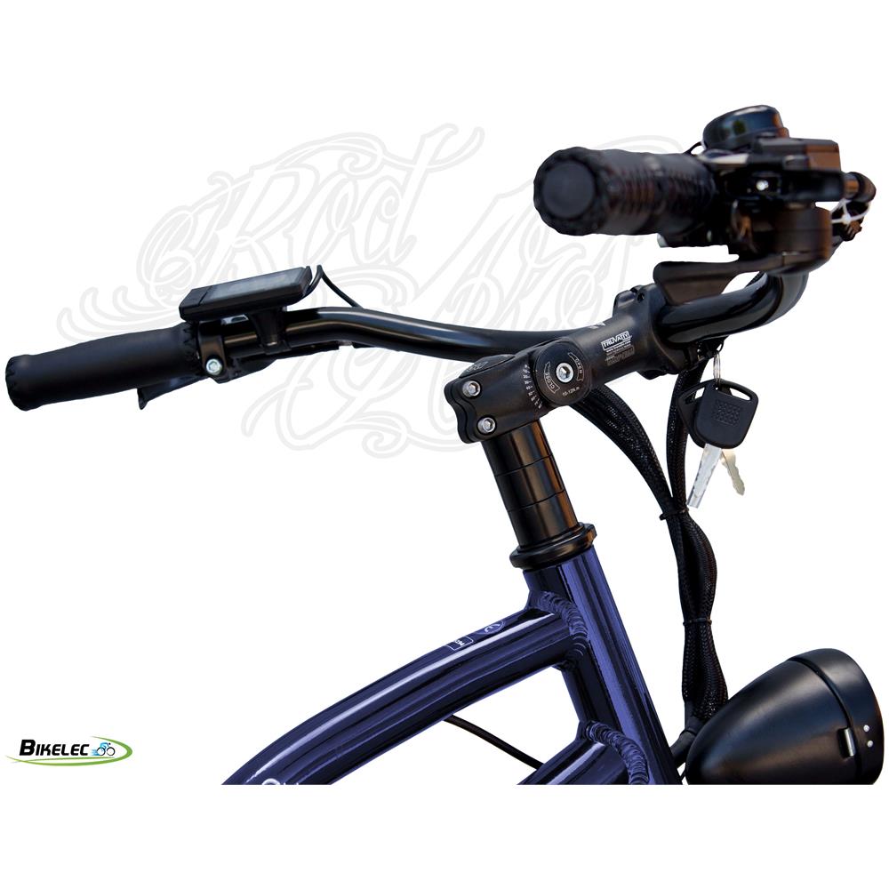 Atalaya - Blu - 250w / 20ah - Bicicletta Elettrica Vintage Cruiser Custom Fat Bike - Foto 2