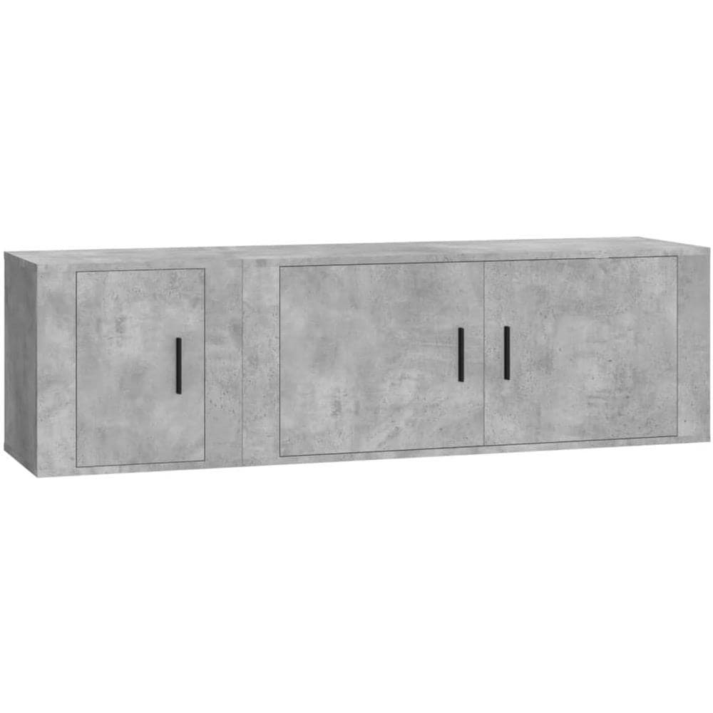 Set Di Mobili Porta Tv 2 Pz Grigio Cemento In Legno Multistrato - Foto 2